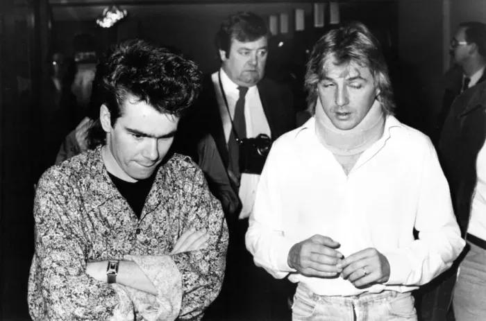 Framed Print : Members of Bucks Fizz - Bobby Gee with Nik Kershaw