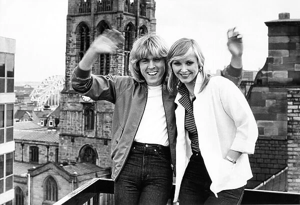 Members of Bucks Fizz, Cheryl Baker and Mike Nolan in Newcastle circa 1981