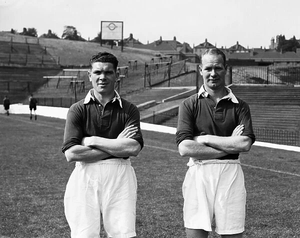 Members of Charlton Athletic Football Club, Jack Oakes and Don Welsh at The Valley