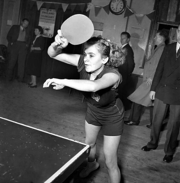 Members of the Hunganan Table Tennis team. Miss Susan Fantusz November 1953