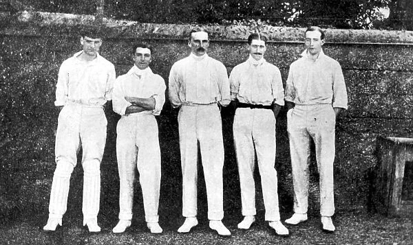 members of Lancashire County Cricket Club champions team of 1904 l-r: W Findlay, L. O. S