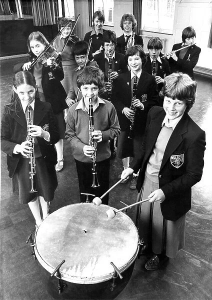 Members of a Northumberland School Orchestra in June 1981