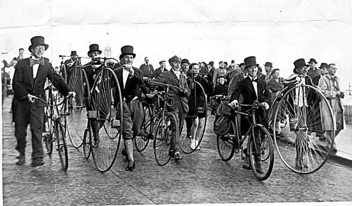 Framed Print : Members of the Old Time Cyclists Fellowship at Tynemouth in June Framed Print : Members of the Old Time Cyclists Fellowship at Tynemouth in June