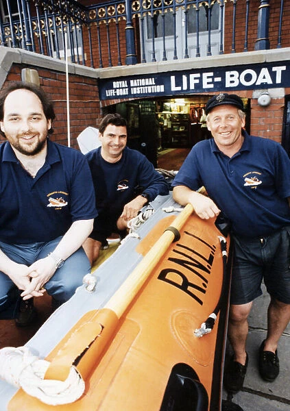 Members of the Penarth Lifeboat Crew who took part in a rescue near Cardiff