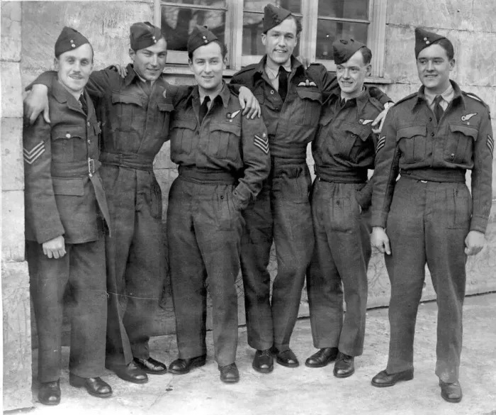 Framed Print : Members of the RAF who were kept in a German prison camp Framed Print : Members of the RAF who were kept in a German prison camp