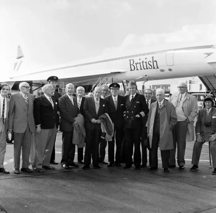Framed Print : Eight members of the Royal Flying Corps went on a Concorde flight from Heathrow Airport