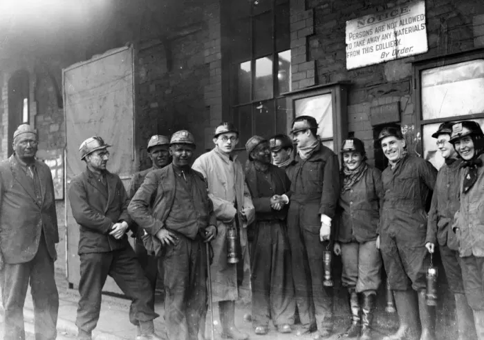 Framed Print : Members of the Russian delegation paid a visit to a colliery during their visit to South