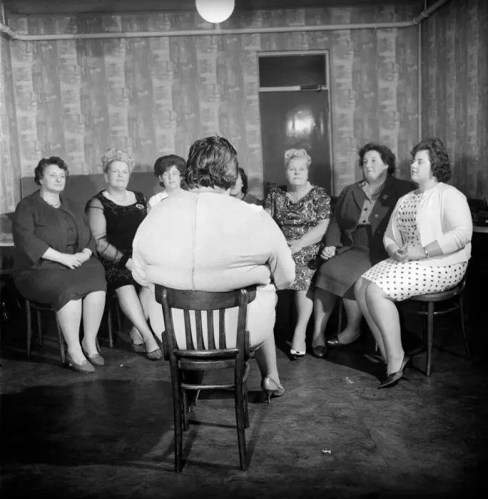 Framed Print : Members of the Southampton Fat Ladies Club'gather for their weekly meeting