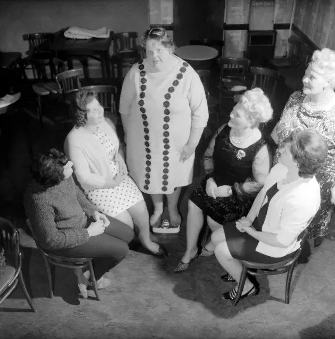 Framed Print : Members of the Southampton Fat Ladies Club'gather for their weekly meeting