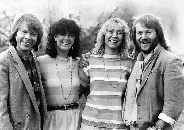 The four members of the Swedish pop group ABBA. December 1980 P003878