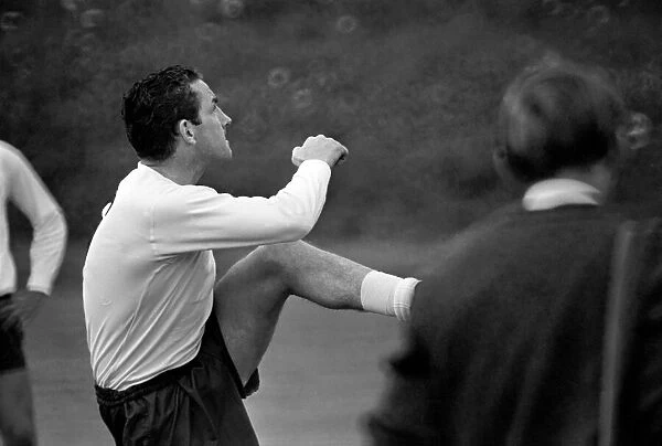 Members of the Tottenham Hotspur team training. Dave Mackay July 1965
