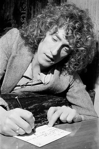 Members of The Who rock group. Singer Roger Daltrey. 8th December 1973