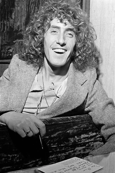 Members of The Who rock group. Singer Roger Daltrey. 8th December 1973