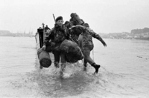 The men of the 29th Marine Commando Royal Artillery return from the Falklands