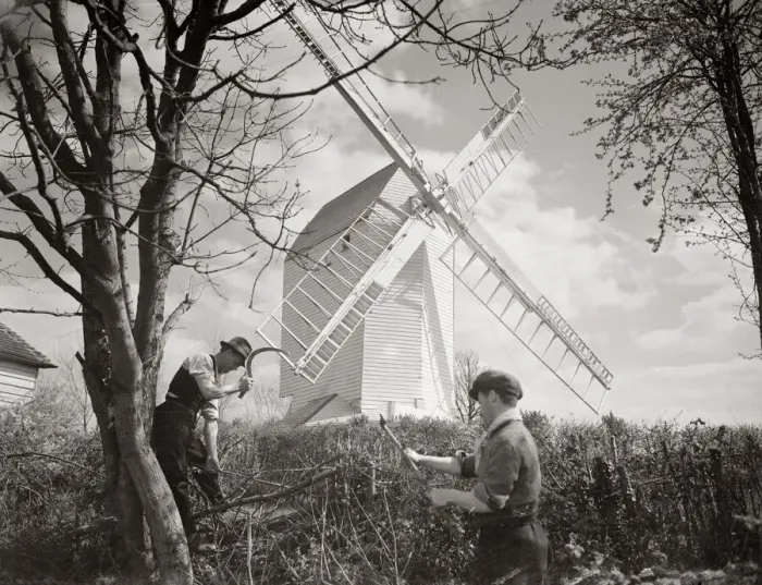 Framed Print : Men chopping wood near a windmill Windmills Windmill country Scene countryside Framed Print : Men chopping wood near a windmill Windmills Windmill country Scene countryside