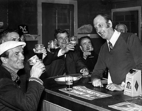 Men drinking in the bar, Ewington Hotel, Main Street, Stoneyburn