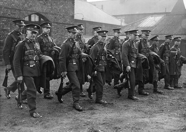 Men of the East Yorkshire Regiment during the Second World War. Circa 1940