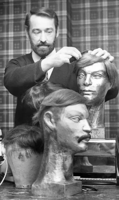 Framed Print : Men are so hair conscious today that even wigs are given thid top class coiffeur