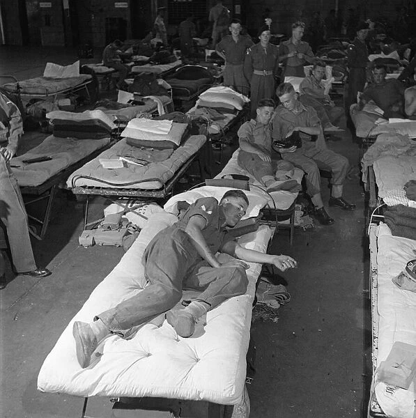Men of the Lancashire Fusiliers set up home in a hanger in Nairobi in Kenya during