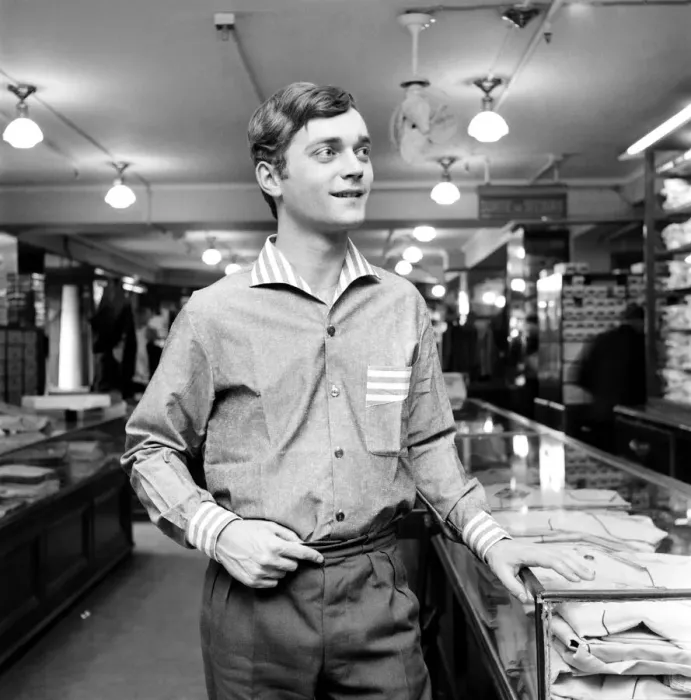 Framed Print : Men modelling the latest 1963 menswear designs in Paris. April 1963 Framed Print : Men modelling the latest 1963 menswear designs in Paris. April 1963