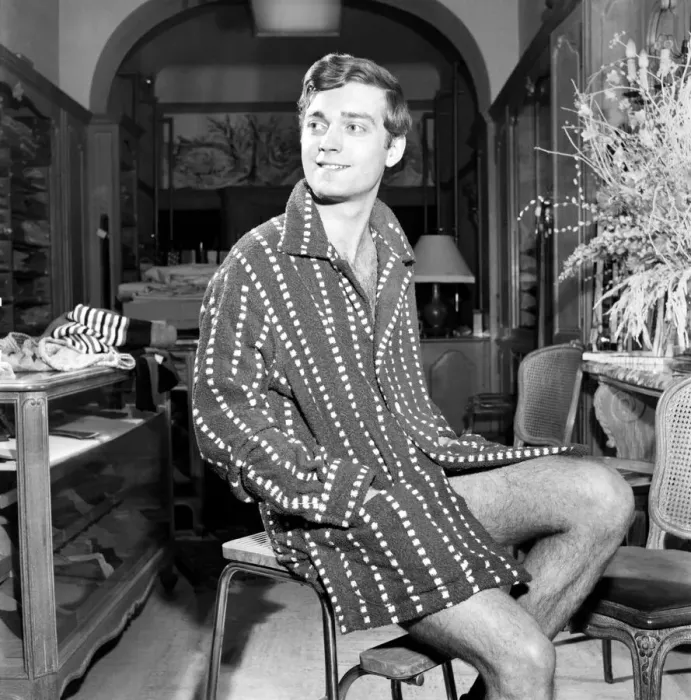 Framed Print : Men modelling the latest 1963 menswear designs in a Paris boutique. April 1963 Framed Print : Men modelling the latest 1963 menswear designs in a Paris boutique. April 1963