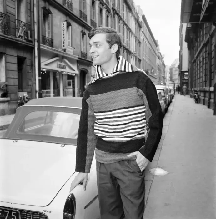 Framed Print : Men modelling the latest 1963 menswear designs in the streets of Paris. April 1963 Framed Print : Men modelling the latest 1963 menswear designs in the streets of Paris. April 1963