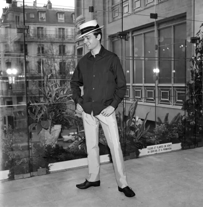 Framed Print : Men modelling the latest 1963 menswear designs in the streets of Paris. April 1963 Framed Print : Men modelling the latest 1963 menswear designs in the streets of Paris. April 1963