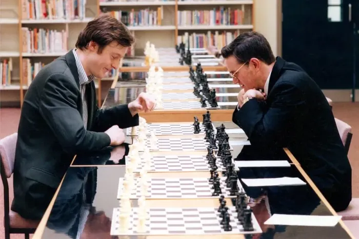 Framed Print : Two men playing chess Framed Print : Two men playing chess