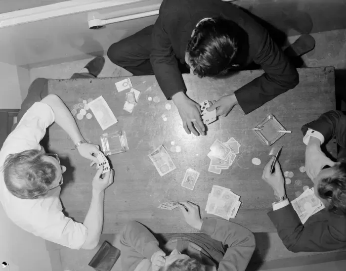 Framed Print : Men playing poker. April 1959 Framed Print : Men playing poker. April 1959