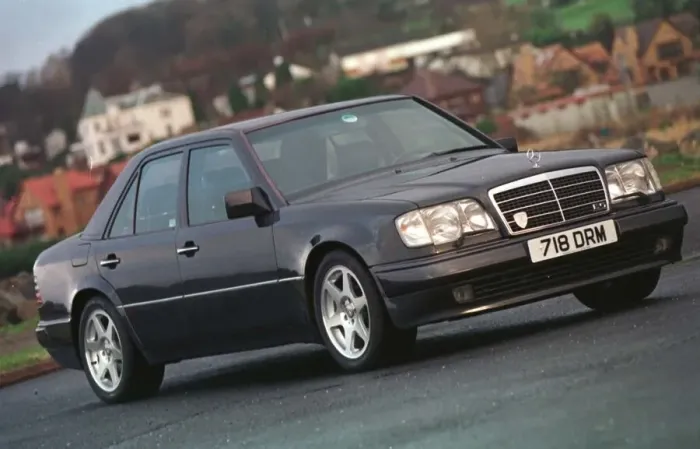 Framed Print : Mercedes E 500 car which belongs to Neil Ewing from Largs December 1998