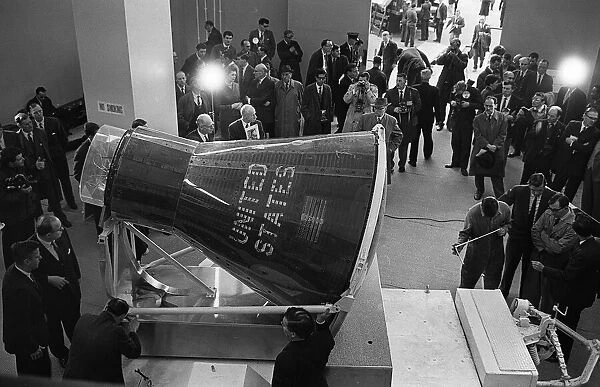 The Mercury capsule 'Friendship 7'in which astronaut John Glenn became