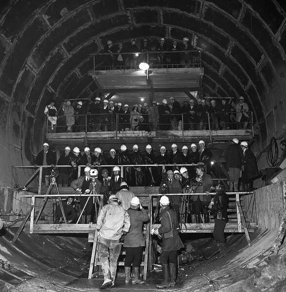 Mersey Tunnel breakthrough 4th March 1970 Builders
