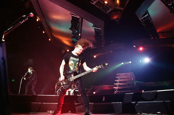 Metallica in concert at the NEC Arena, Birmingham. Jason Newsted