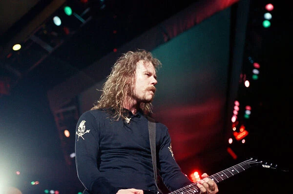 Metallica in concert at the NEC Arena, Birmingham. James Hetfield