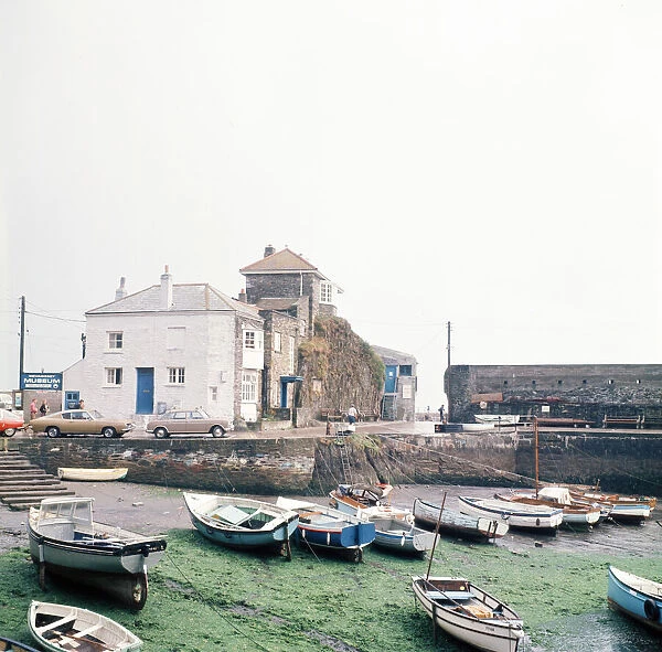 Mevagissey Harbour, Cornwall. 1973