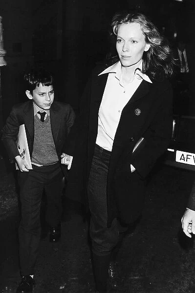 Mia Farrow Actress with one of her sons May 1983 Dbase MSI