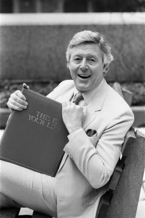 Framed Print : Michael Aspel, host of This Is Your Life'. 31st March 1988