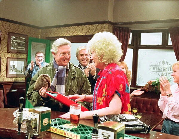 Michael Aspel surprises Liz Dawn for the TV show 'This is your Life'