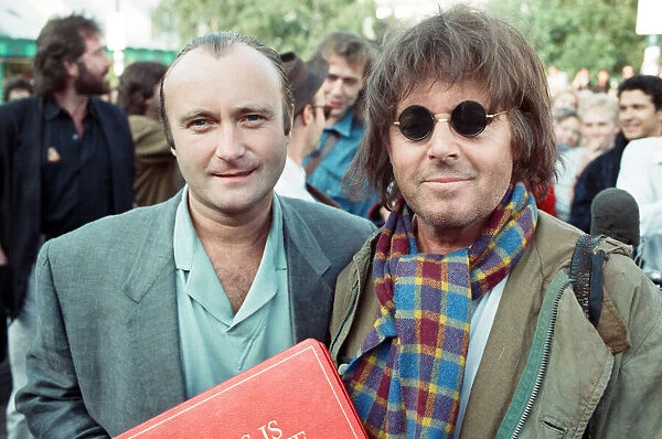 Michael Aspel surprises Phil Collins for the TV show 'This is your Life'