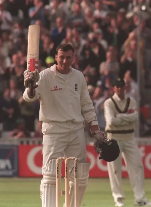 Framed Print : Michael Atherton celebrates his century June 1998 against South Africa at Edgbaston Framed Print : Michael Atherton celebrates his century June 1998 against South Africa at Edgbaston