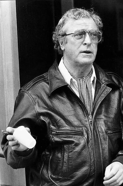 Michael Caine Actor on the set of new BBC Drama Blue Ice in the East End of London