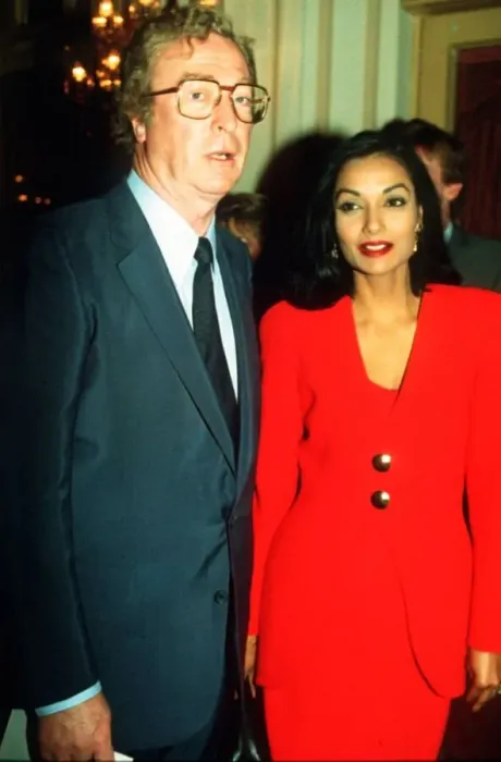 Framed Print : Michael Caine actor with wife Shakira Caine at a Variety Club Party