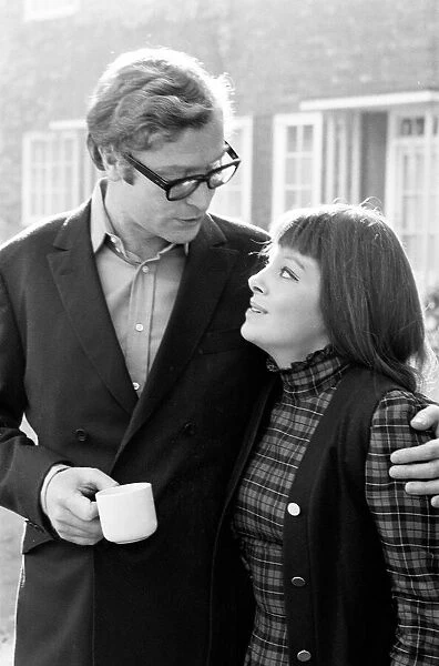 Michael Caine with actress Anna Calder-Marshall. 21st October 1968