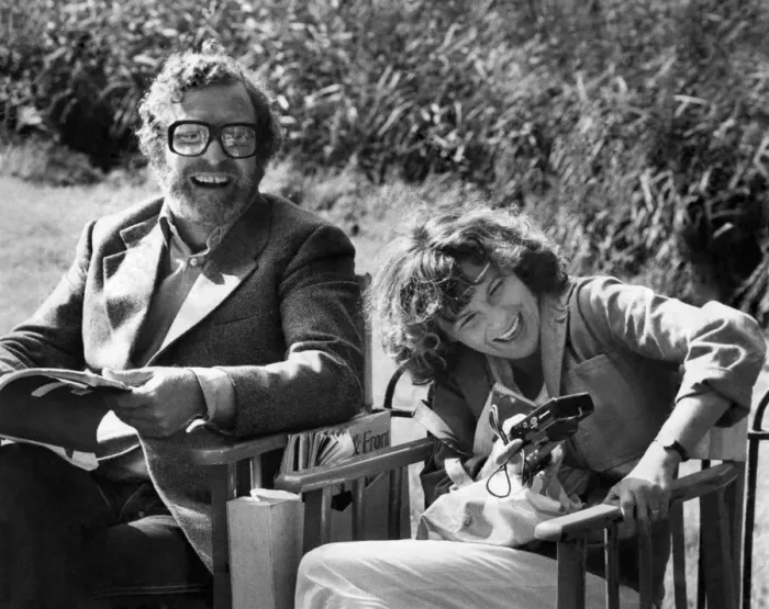 Framed Print : Michael Caine and Julie Walters on location filming Educating Rita Framed Print : Michael Caine and Julie Walters on location filming Educating Rita
