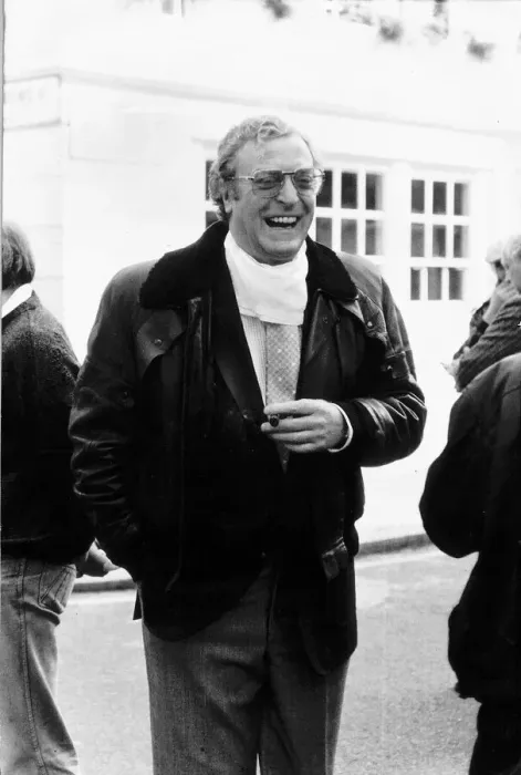 Framed Print : Michael Caine laughed at one of Roger Moores corny card tricks whilst filming Bullseye in Framed Print : Michael Caine laughed at one of Roger Moores corny card tricks whilst filming Bullseye in