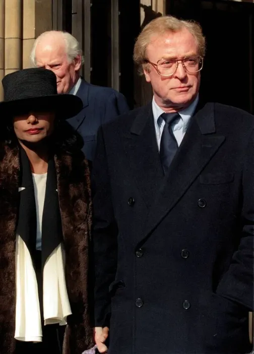 Framed Print : Michael Caine March 1994 pictured at a memorial service for Sam Wanamaker with his wife Framed Print : Michael Caine March 1994 pictured at a memorial service for Sam Wanamaker with his wife