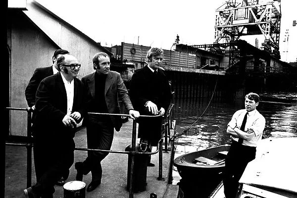 Michael Caine in a scene from the film Get Carter. Hebburn-Wallsend ferry landing with