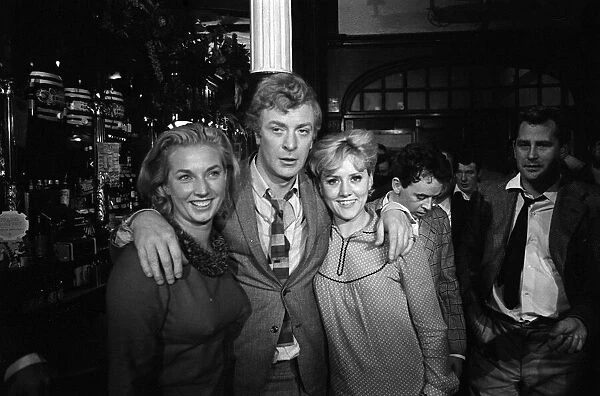 Michael Caine on set in the film Alfie The fight scene takes place in the Black