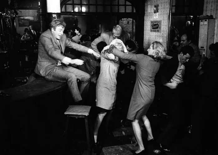 Framed Print : Michael Caine on set in the film Alfie The fight scene takes place in the Black Framed Print : Michael Caine on set in the film Alfie The fight scene takes place in the Black