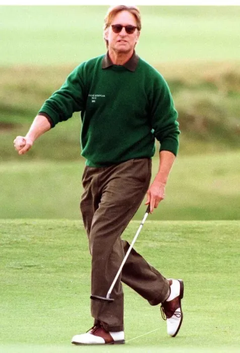Framed Print : Michael Douglas plays golf at St Andrews October 1998 Framed Print : Michael Douglas plays golf at St Andrews October 1998